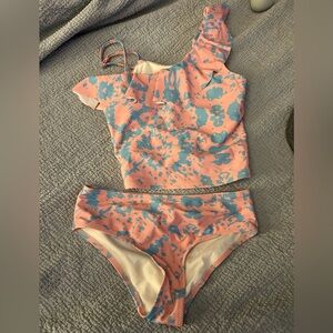 Floral One-Shoulder Bikini Set